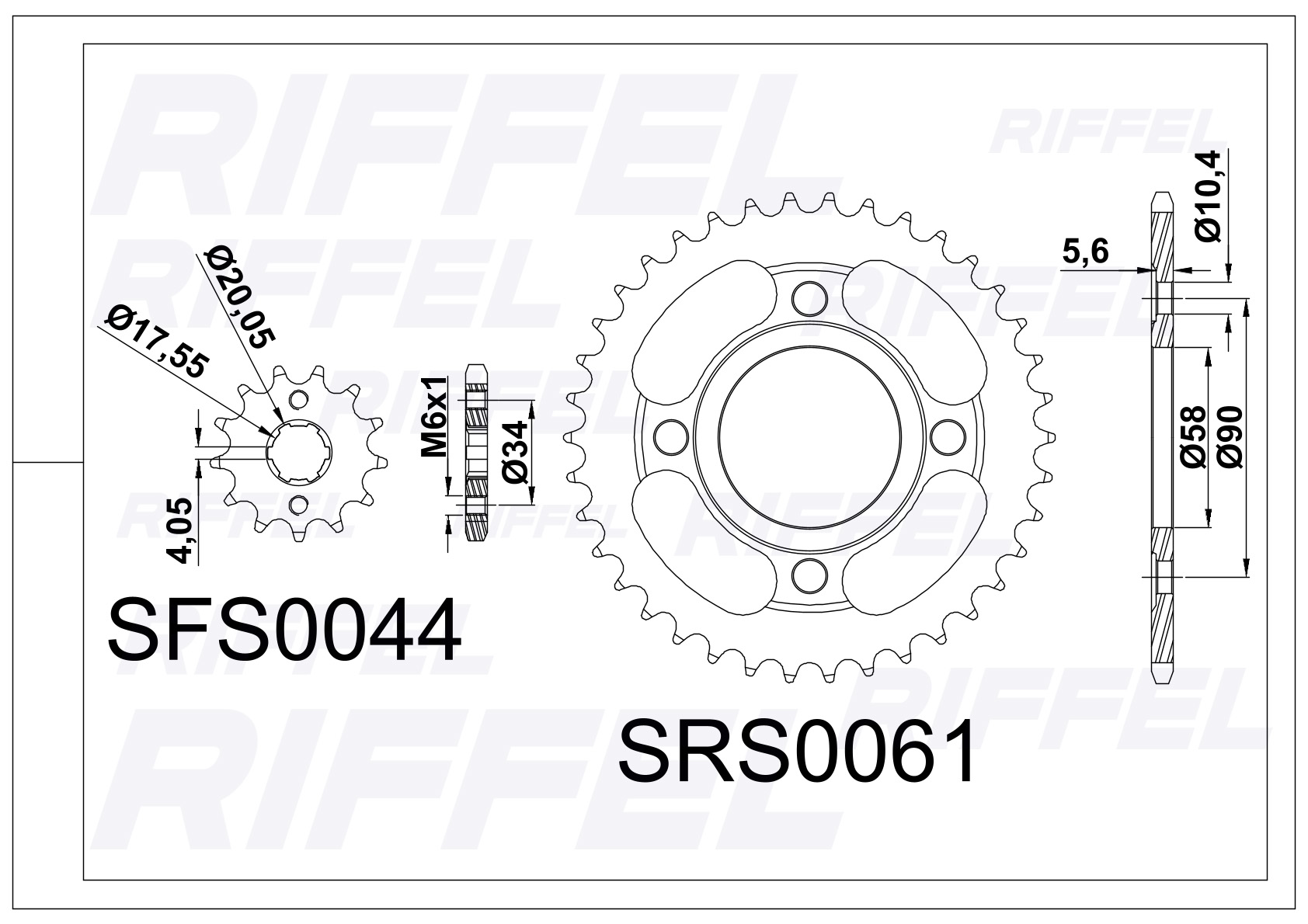 Kit Transmisión Riffel Titanium Motorrad TTX-150 - Imagen 2
