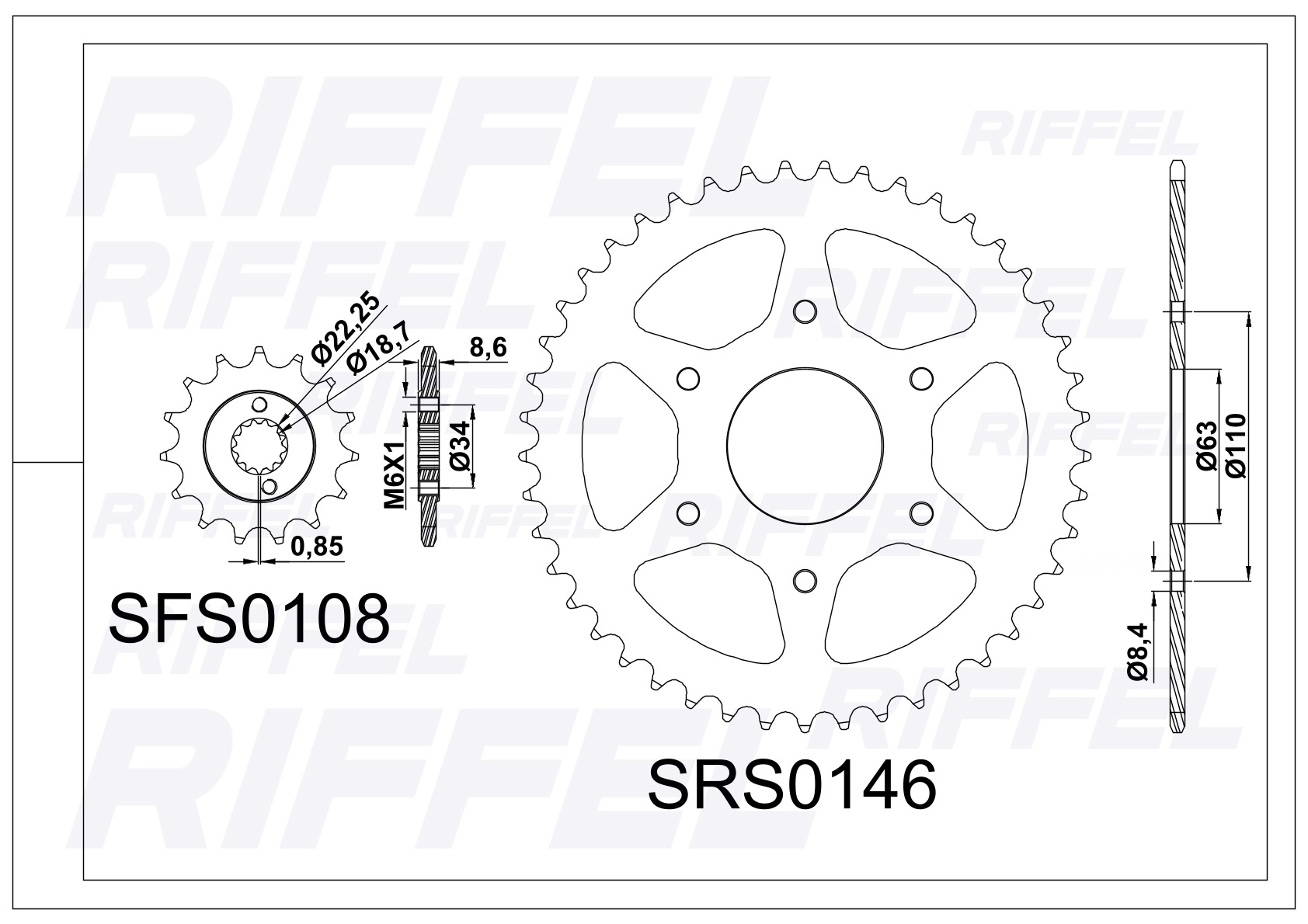 Kit de Transmisión Riffel TITANIUM KTM DUKE-390/ RC-390 - Imagen 2