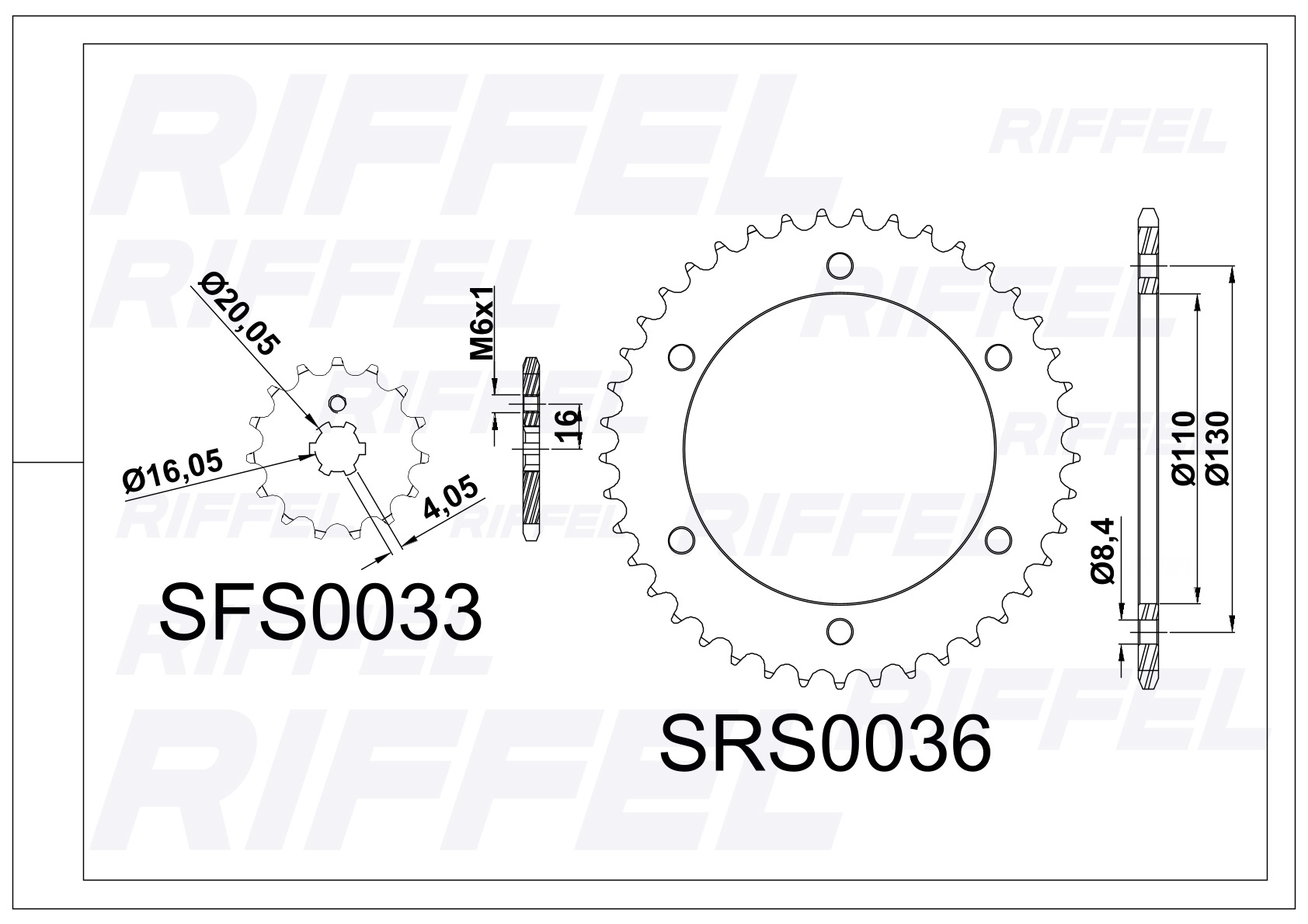 Kit transmisión Riffel TOP YAMAHA YZF-R15 V3/V4 - Imagen 2