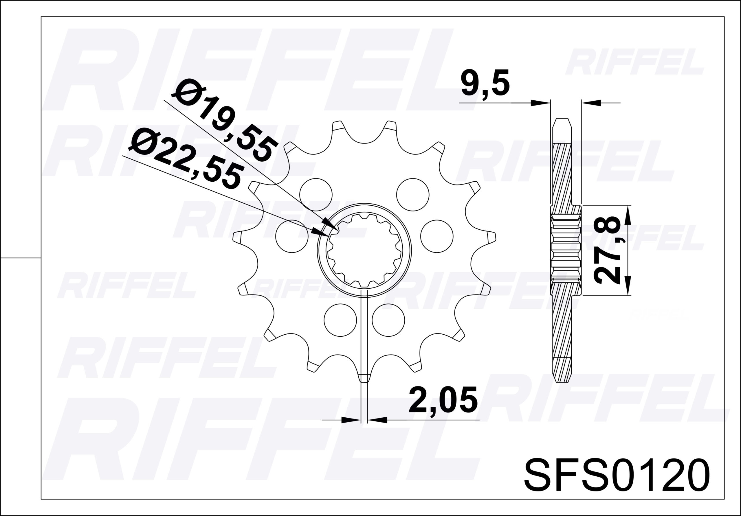 Piñón Riffel Suzuki DR-200 15T - Imagen 2